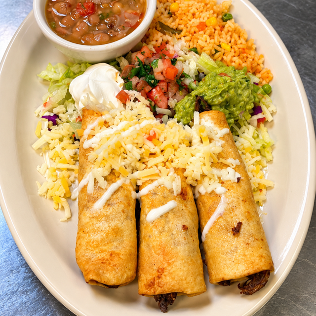 Shredded Chicken Flautas.