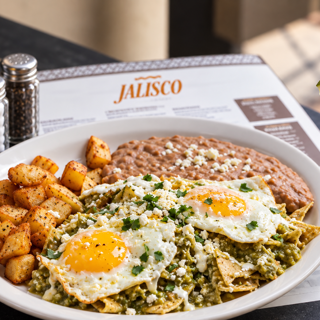 Chilaquiles Verdes Con Pollo