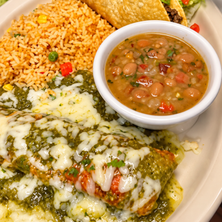 1. Chicken Enchilada & Crispy Taco