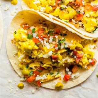 Huevos a la Mexicana tacos