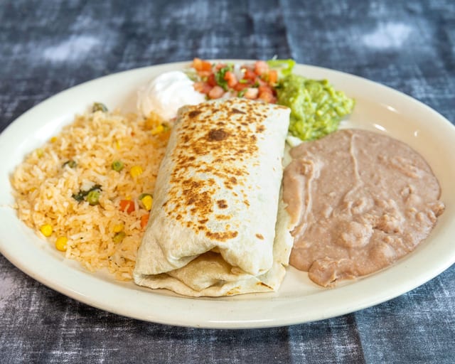 Bean & Cheese Burrito Plate.