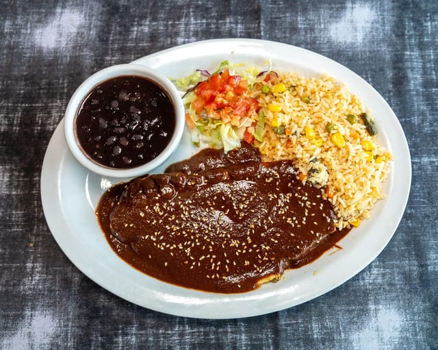 Chicken Breast in Mole Poblano.