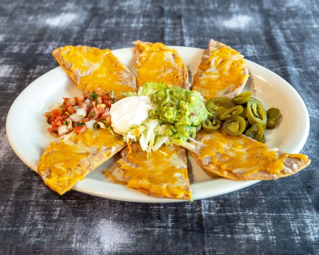 Black and Jack Cheese Nachos.