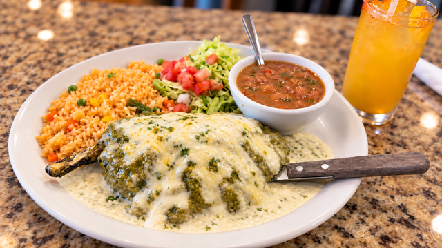 Shredded Chicken Rellenos.