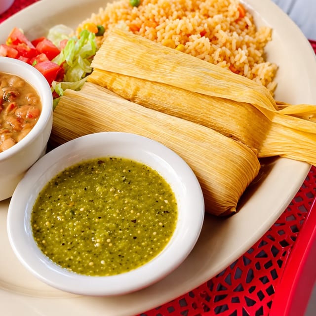 Chicken Tamale Plate.