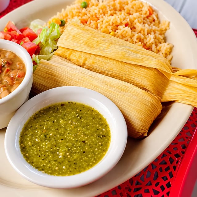 Chicken Tamale Plate.